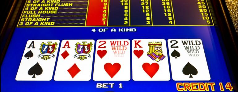 Video poker blends poker strategy with casino speed